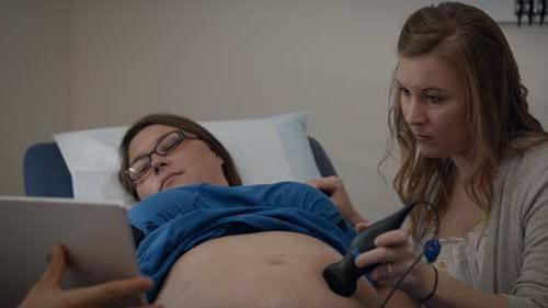 photo of ultrasound taking place